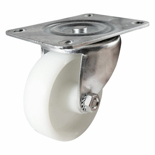 EHI - 75mm White Nylon Swivel Plate Castor | I12A02G75