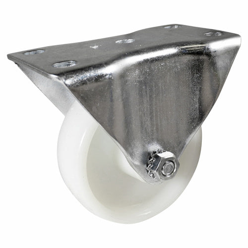 EHI - 75mm White Nylon Fixed Plate Castor | I13A02G75