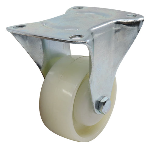 EHI - 80mm White Nylon Fixed Plate Castor | I33AZ48K80