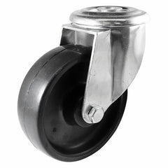 EHI - 100mm Black Poly Bolt Hole Castor | I41A00G100