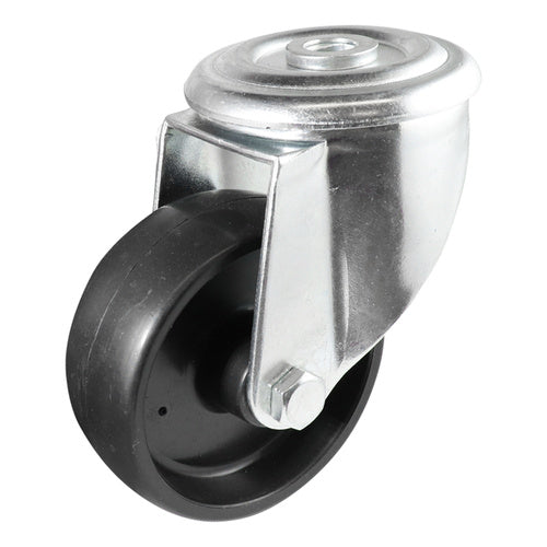 EHI - 80mm Black Poly Bolt Hole Castor | I41A00G80