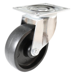 EHI - 100mm Black Poly Swivel Plate Castor | I42A00G100