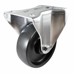 EHI - 100mm Black Poly Fixed Plate Castor | I43A00G100