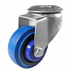 EHI - 75mm Blue Rubber Bolt Hole Castor | I61A15R75