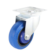 EHI - 100mm Blue Rubber Swivel Plate Castor | I62A15R100