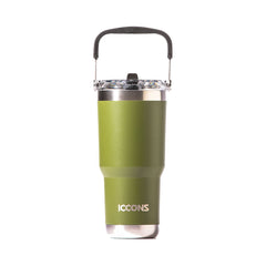 ICCONS® - Yabby 950Ml Tumbler With Handle & Sipper - Bush Green | ICYTUM950-BG 24 pcs