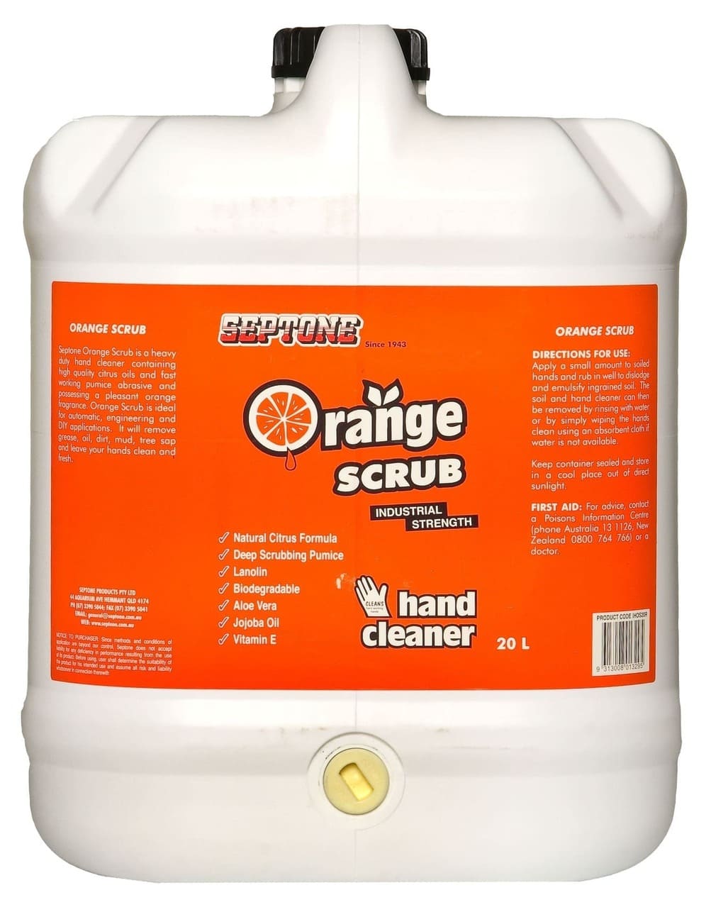 Septone - Orange Scrub Hand Cleaner Refill 20l | IHOS20R