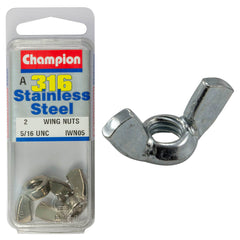 Champion - WING NUTS-STAINLESS STEEL-M5x0.8-316/A4 | MWN5
