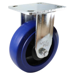 EHI - 150mm Blue Rubber Fixed Plate Castor | J23AZ83K150A