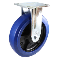 EHI - 200mm Blue Rubber Fixed Plate Castor | J23AZ83K200A