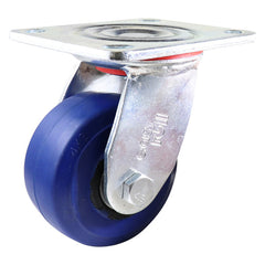 EHI - 100mm Blue Rubber Swivel Plate Castor | J32AZ83K100