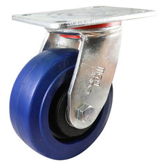 EHI - 125mm Blue Rubber Swivel Plate Castor | J32AZ83K125