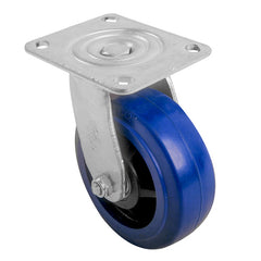 EHI - 150mm Blue Rubber Swivel Plate Castor | J32AZ83K150
