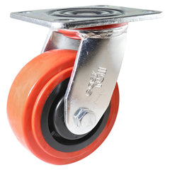 EHI - 125mm Red Urethane Swivel Plate Castor | J32AZ84K125