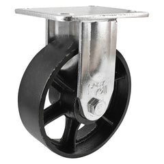 EHI - 100mm Cast Iron Fixed Plate Castor | J33AZ82K100