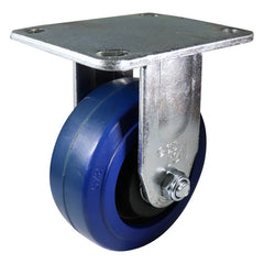 EHI - 125mm Blue Rubber Fixed Plate Castor | J33AZ83K125