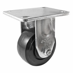 EHI - 100mm Black Nylon Fixed Plate Castor | J33AZ87K100