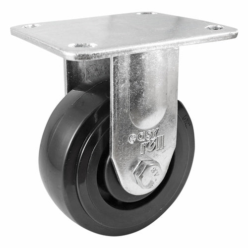 EHI - 125mm Black Nylon Fixed Plate Castor | J33AZ87K125