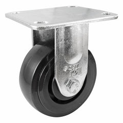 EHI - 125mm Black Nylon Fixed Plate Castor | J33AZ87K125