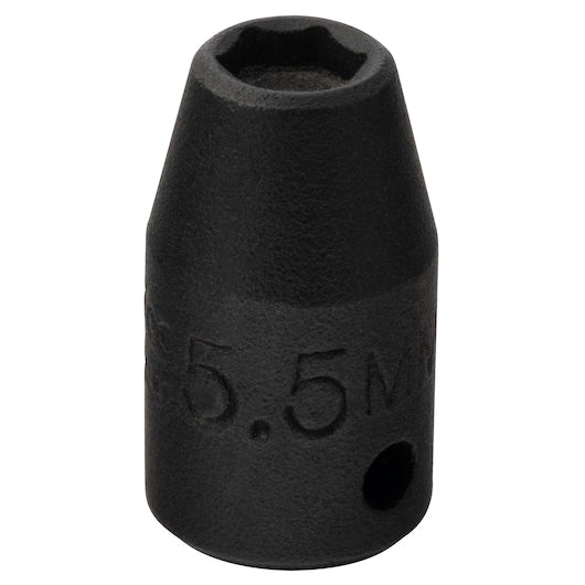 Action 5mm 1/4" Drive 6-point Metric Standard Magnetic Slide Impact Socket