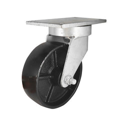 EHI - 150mm Cast Iron Swivel Plate W/bin Castor | J72AZ82G150