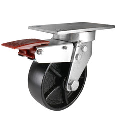 EHI - 150mm Ci Swivel Plate W/bin Brake Castor | J72TZ82G150