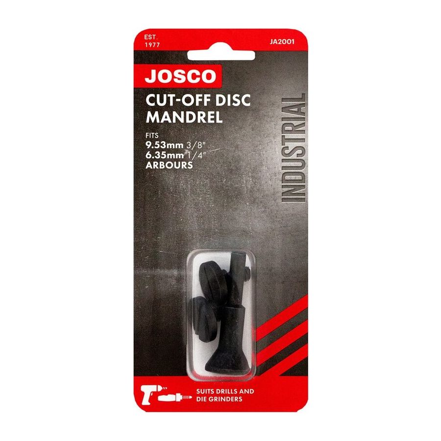 Josco - Cut-off Disc Arbor 2pc 6.3 and 9.5 - 1/4" Shaft | JA2001