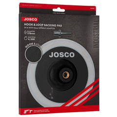 Josco - Backing Pad 178mm Hook & Loop m14 with 8mm Spindle Adaptor | JA2006