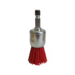 Josco - Brush Cup 25 - 80G 6.3 Hex Spindle Red Abrasive Nylon | JAC25R