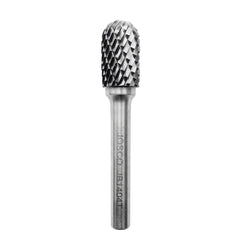 Josco - Burr DCut 12 x 20 - 1/4 Shank Cylinder Ball Nose Tiain Coated Carbide | JB1404T