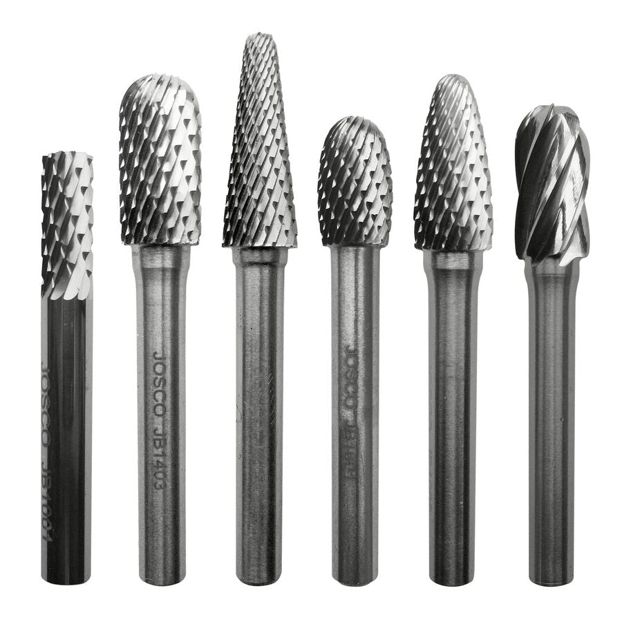 Josco - Burr Kit 6pc 1/4 Shank  Carbide | JBS6