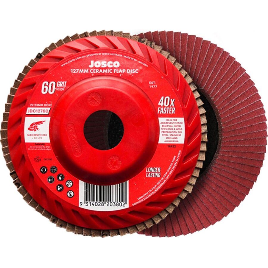 Josco - Flap Disc 127 x 22 - 60G Ceramic | JDC12760