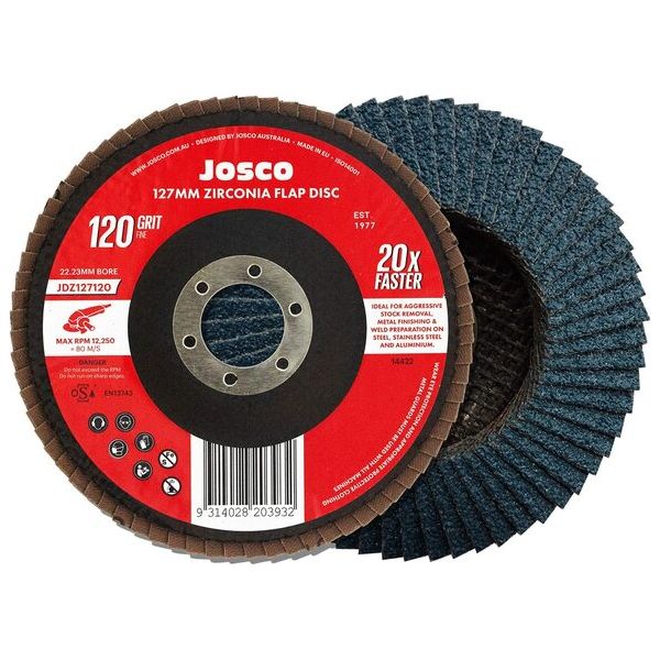 Josco - Flap Disc 100 x 16 - 40G Zirconia | JDZ10040