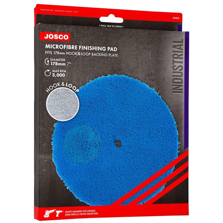 Josco - Polishing Buff Finishing Microfibre 178mm Hook & Loop | JP1015