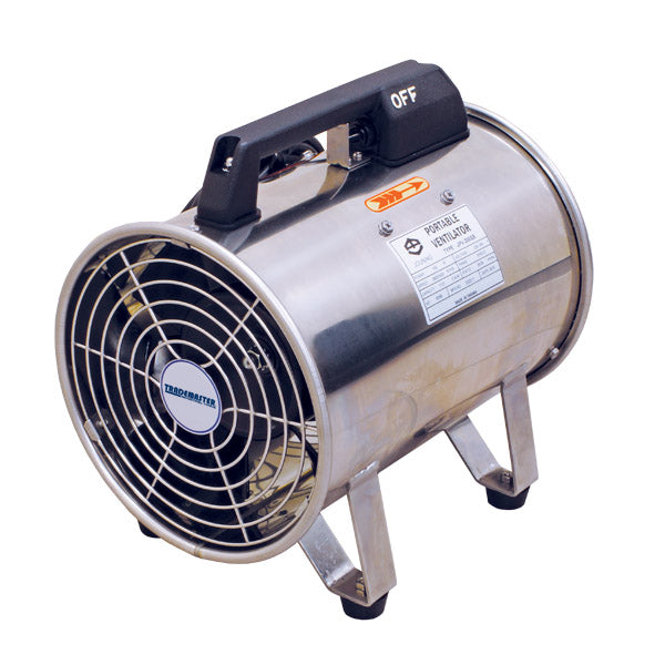 ITM - TRADEMASTER 200MM HEAVY DUTY PORTABLE VENTILATOR, STAINLESS STEEL HOUSING & GRILLS | JPV200SS