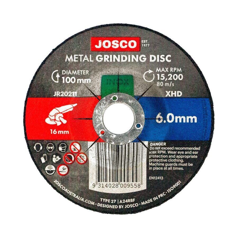 Josco - Grinding Disc 100 x 6.0 x 16 | JR20211
