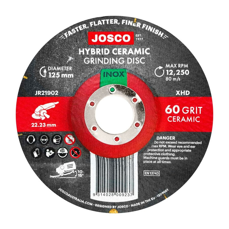 Josco - Grinding Disc Hybrid 125mm 22.23 Ceramic 60g | JR21902