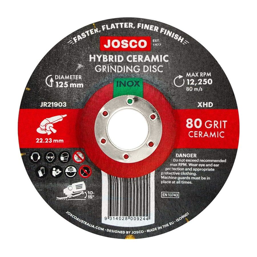 Josco - Grinding Disc Hybrid 125mm 22.23 Ceramic 80g | JR21903