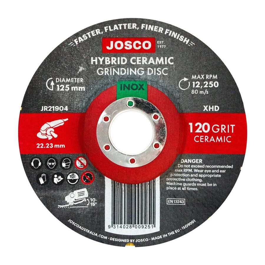 Josco - Grinding Disc Hybrid 125mm 22.23 Ceramic 120g | JR21904