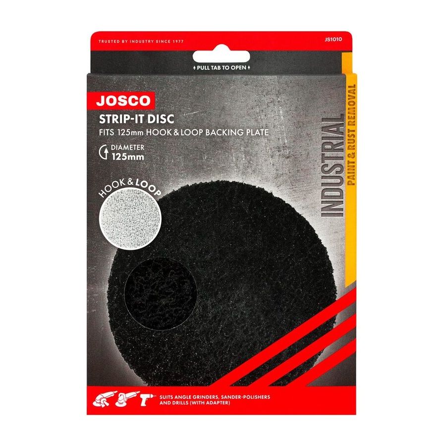 Josco - Strip-it Disc 125 Black Hook and Loop | JS1010
