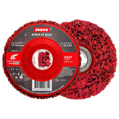 Josco - Strip it Disc 125mm Red X-lock red plastic back | JSD125XR