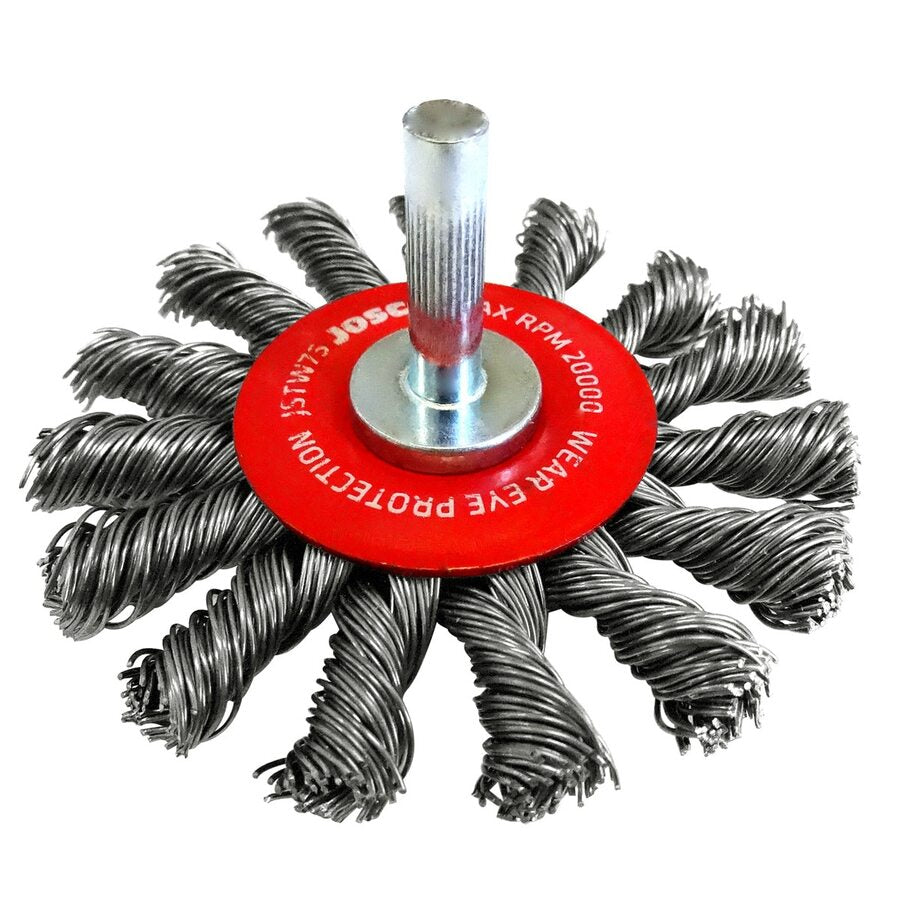 Josco - Brush Wheel TK20 HS 75 x 1R 6.35 Spindle 0.50 | JSTW75