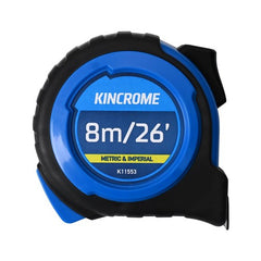 Kincrome - Durable 8M/26ft Tape Measure for Professionals, K11553