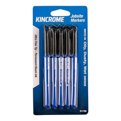 Kincrome Permanent Marker Ultra Fine Tip 5 Pack Black | K11780