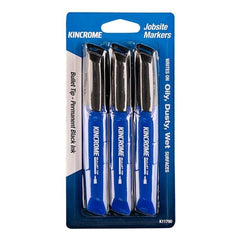 Kincrome Permanent Marker Bullet Tip 3 Pack Black | K11790