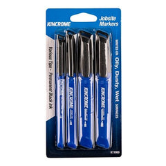 Kincrome Permanent Marker Starter Pack 4 Pack Black | K11800