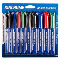 Kincrome Permanent Marker Starter Pack 10 Piece Assorted Colours | K11820
