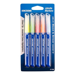 Kincrome Highlighter Chisel Tip 5 Pack Assorted Colours | K11826