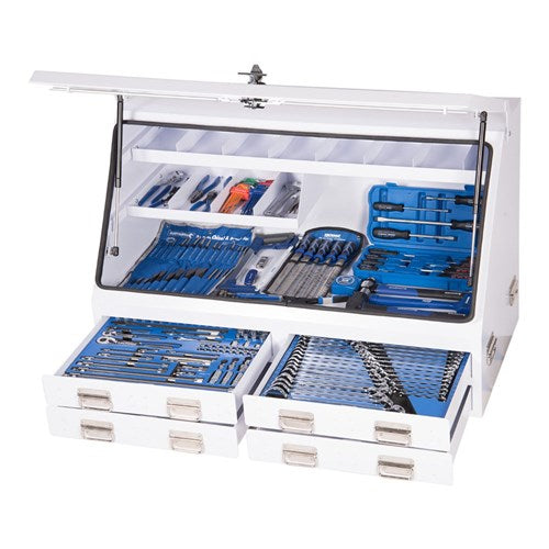Kincrome Upright Truck Box Tool Kit 232 Piece 4 Drawer 47" White | K1259W