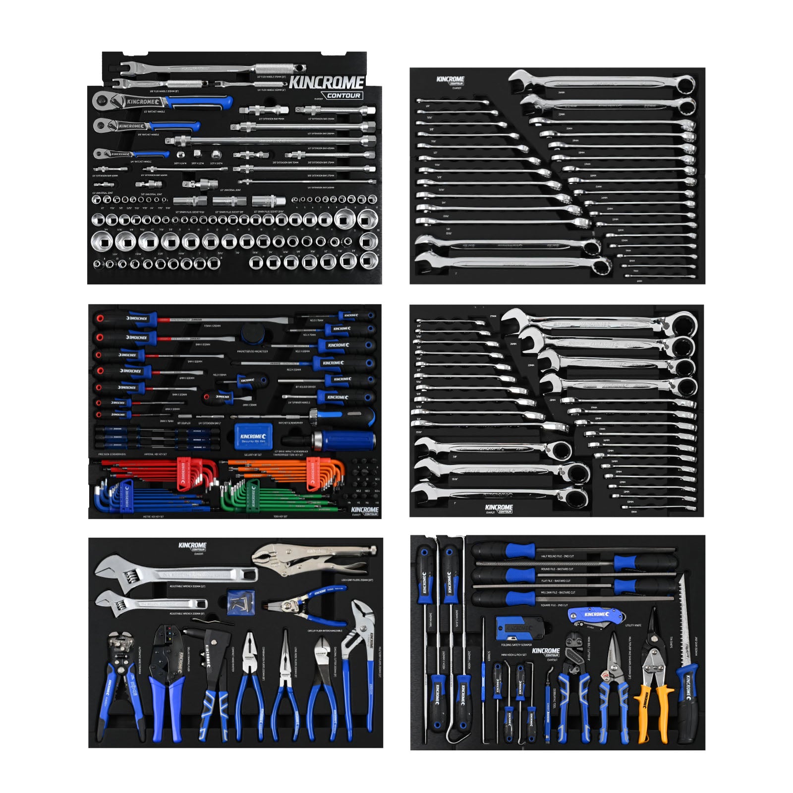 Kincrome CONTOUR® Workshop Tool Kit 329 Piece 11 Drawer (29") Black | K1953B